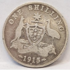 AUSTRALIA 1915 H . ONE 1 SHILLING